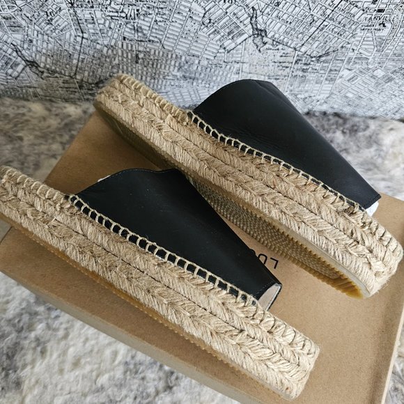 Little Burgundy- Black Platform Espadrilles Sandals - Picture 5 of 5